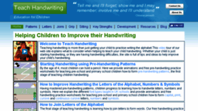 What Teachhandwriting.co.uk website looked like in 2018 (5 years ago)