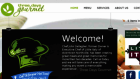 What Threedaysgourmet.com website looked like in 2018 (5 years ago)