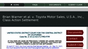 What Toyotaframesettlement.com website looked like in 2018 (5 years ago)