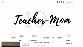 What Teachermom101.com website looked like in 2018 (5 years ago)