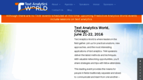 What Textanalyticsworld.com website looked like in 2018 (5 years ago)