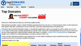 What Topdomains.me website looked like in 2018 (5 years ago)