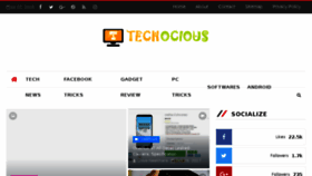 What Techocious.com website looked like in 2018 (5 years ago)