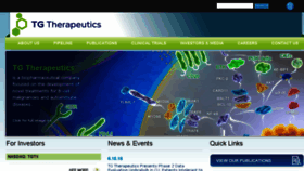 What Tgtherapeutics.com website looked like in 2018 (5 years ago)