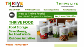 What Thrivefreezedried.com website looked like in 2018 (5 years ago)