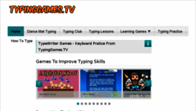 What Typinggames.tv website looked like in 2018 (5 years ago)