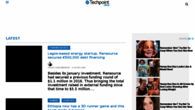 What Techpoint.africa website looked like in 2018 (5 years ago)