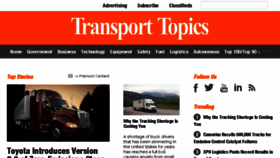 What Transporttopics.com website looked like in 2018 (5 years ago)