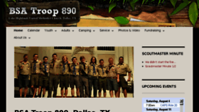 What Troop890.org website looked like in 2018 (5 years ago)