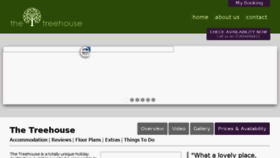 What Treehouseholidays.com website looked like in 2018 (5 years ago)