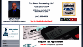 What Taxformprocessing.com website looked like in 2018 (5 years ago)
