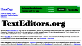 What Texteditors.org website looked like in 2018 (5 years ago)