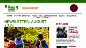 What Thefamilydinnerproject.org website looked like in 2018 (5 years ago)