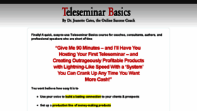 What Teleseminarbasics.com website looked like in 2018 (5 years ago)