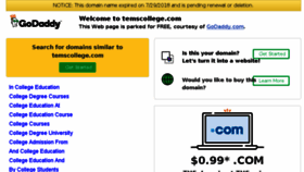 What Temscollege.com website looked like in 2018 (5 years ago)
