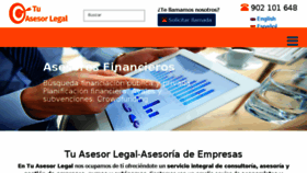 What Tuasesorlegal.es website looked like in 2018 (5 years ago)