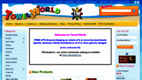 What Towelsworld.com website looked like in 2018 (5 years ago)