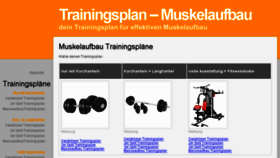 What Trainingsplan-muskelaufbau.biz website looked like in 2018 (5 years ago)