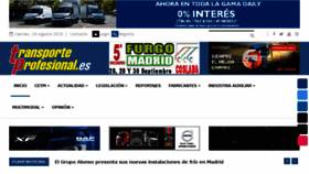 What Transporteprofesional.es website looked like in 2018 (5 years ago)