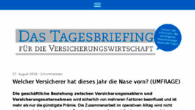 What Tagesbriefing.de website looked like in 2018 (5 years ago)