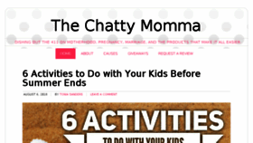 What Thechattymomma.com website looked like in 2018 (5 years ago)