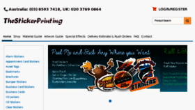 What Thestickerprinting.com website looked like in 2018 (5 years ago)
