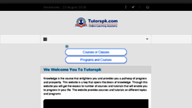 What Tutorspk.com website looked like in 2018 (5 years ago)