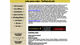 What Theplaylotto.info website looked like in 2018 (5 years ago)