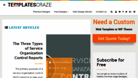 What Templatescraze.com website looked like in 2018 (5 years ago)