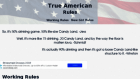 What Trueamericanrules.com website looked like in 2018 (5 years ago)