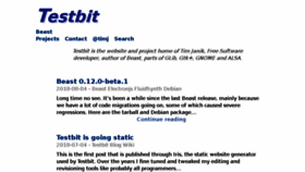 What Testbit.eu website looked like in 2018 (5 years ago)