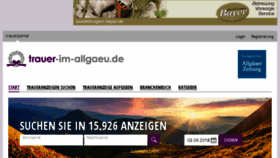 What Trauer-im-allgaeu.de website looked like in 2018 (5 years ago)