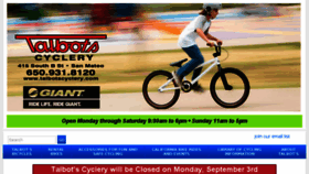 What Talbotscyclery.com website looked like in 2018 (5 years ago)