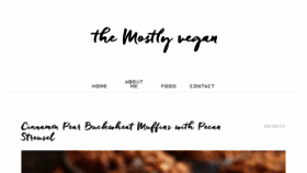 What Themostlyvegan.com website looked like in 2018 (5 years ago)