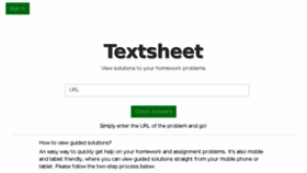 What Textsheet.com website looked like in 2018 (5 years ago)