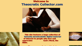 What Theocraticcollector.com website looked like in 2018 (5 years ago)