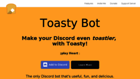 What Toastybot.com website looked like in 2018 (5 years ago)