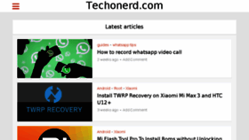 What Techonerd.com website looked like in 2018 (5 years ago)
