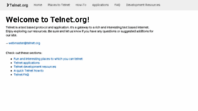 What Telnet.org website looked like in 2018 (5 years ago)
