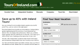 What Toursofireland.com website looked like in 2018 (5 years ago)