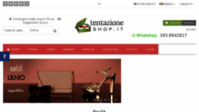 What Tentazioneshop.it website looked like in 2018 (5 years ago)
