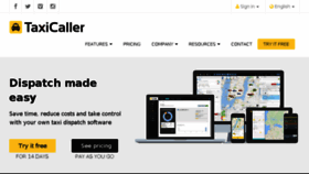 What Taxicaller.com website looked like in 2018 (5 years ago)