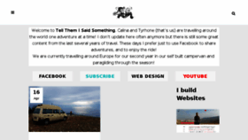 What Tellthemisaidsomething.com website looked like in 2018 (5 years ago)
