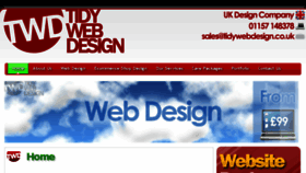 What Tidywebdesign.co.uk website looked like in 2018 (5 years ago)