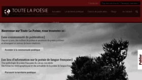 What Toutelapoesie.com website looked like in 2018 (5 years ago)