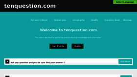 What Tenquestion.com website looked like in 2018 (5 years ago)