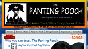 What Thepantingpooch.com website looked like in 2018 (5 years ago)