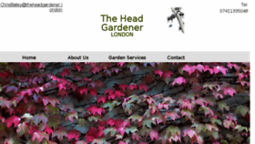 What Theheadgardener.london website looked like in 2018 (5 years ago)