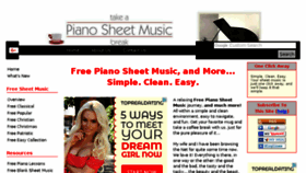 What Take-a-piano-sheet-music-break.com website looked like in 2018 (5 years ago)