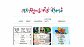 What Theresourcefulmama.com website looked like in 2018 (5 years ago)